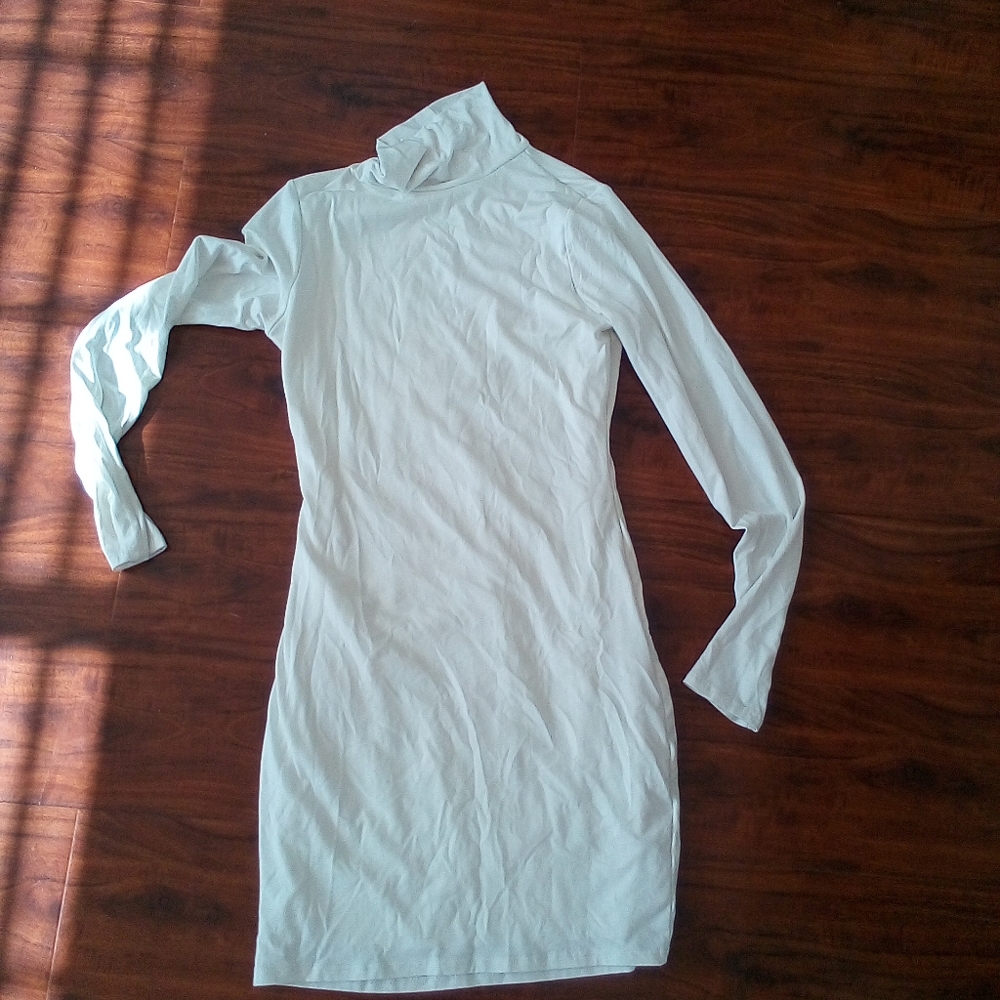 Turtle neck long sleeve dress